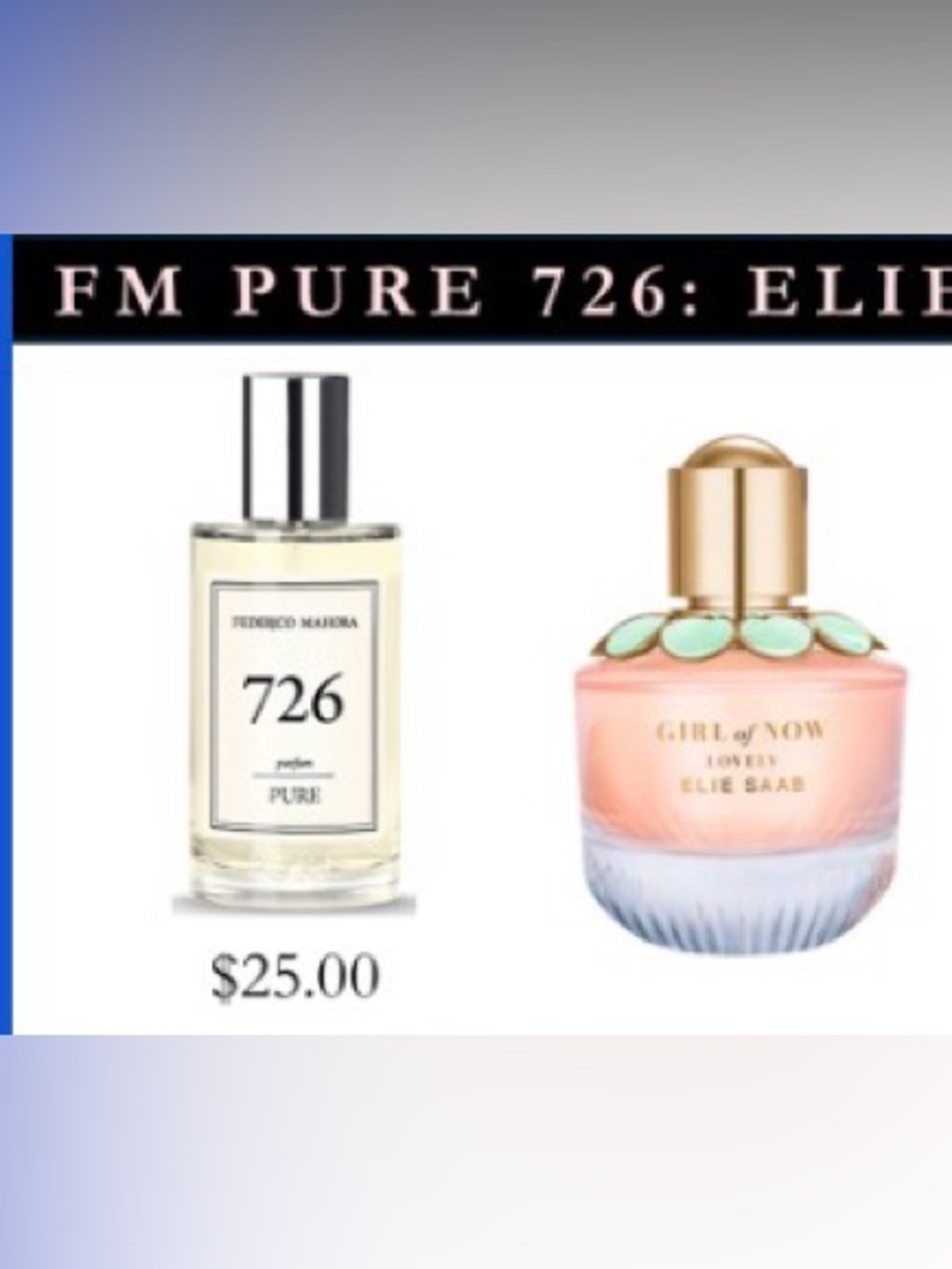 Federico Mahora PURE Femme Parfum - 726 inspired by Ella Saab Girl of Now Lovely